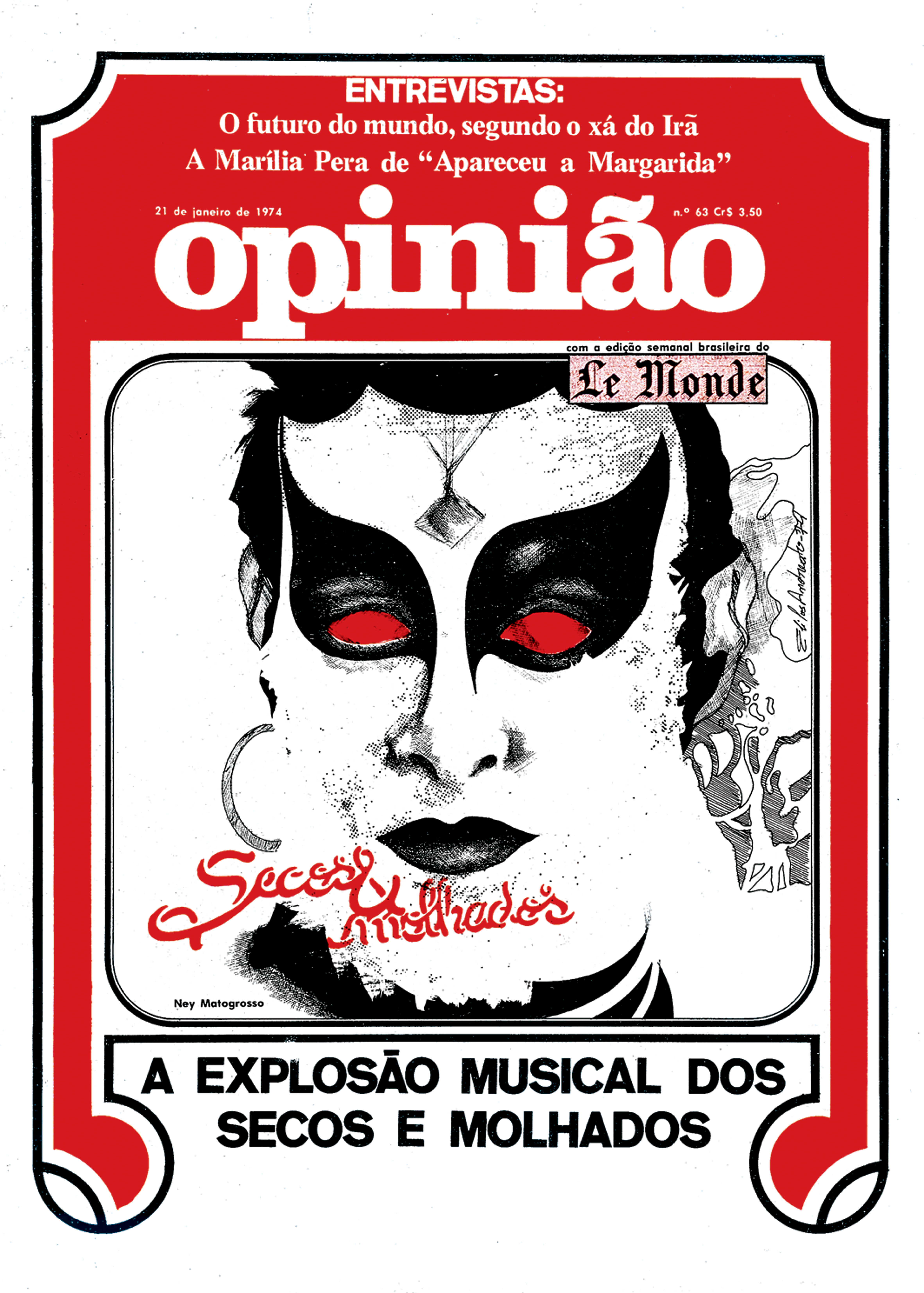 Obra 2: Secos e Molhados, Opinião, de Elifas Andreato, 1973.