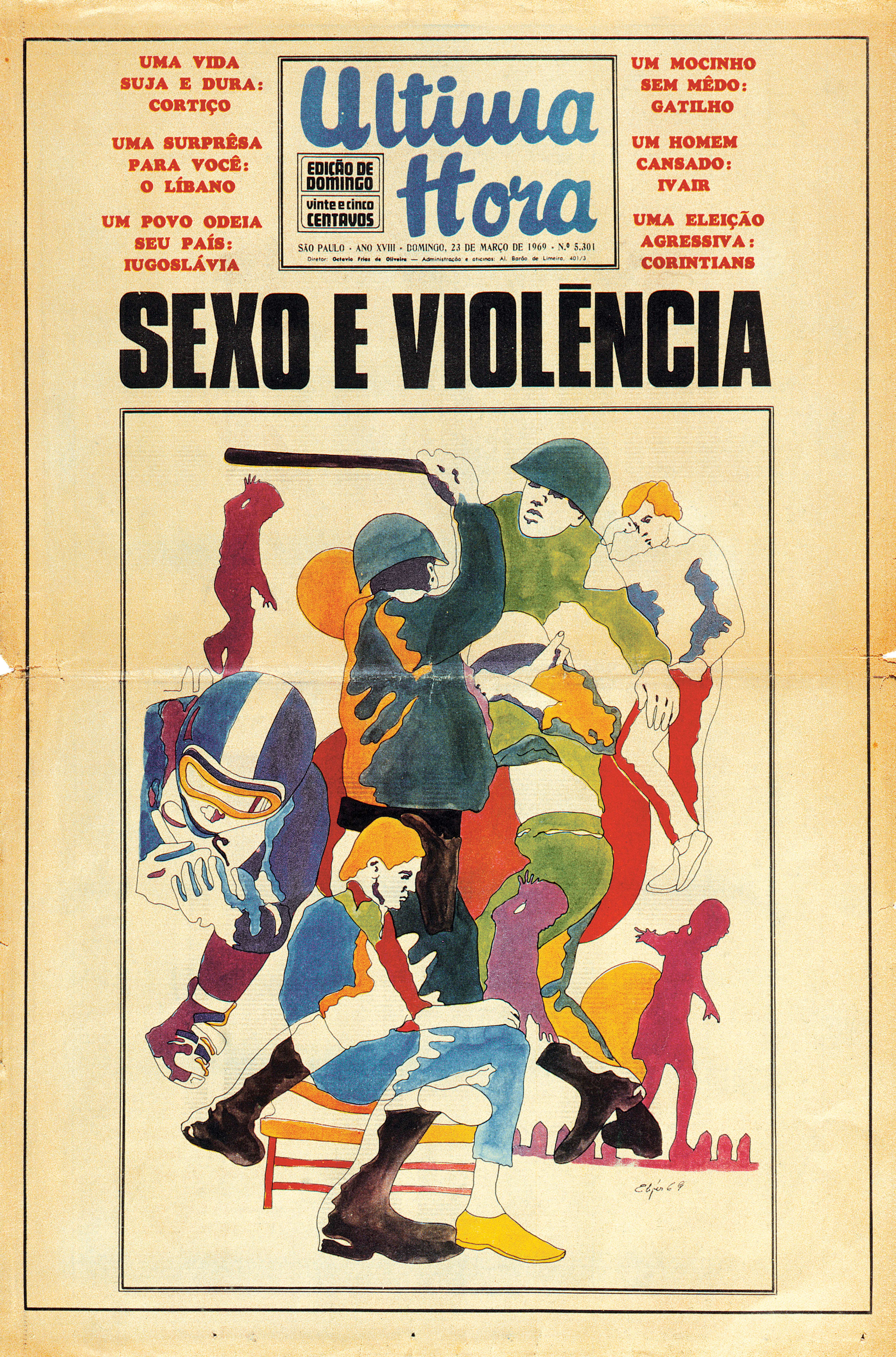 Obra 9: Ultima Hora, de Elifas Andreato, 1969.